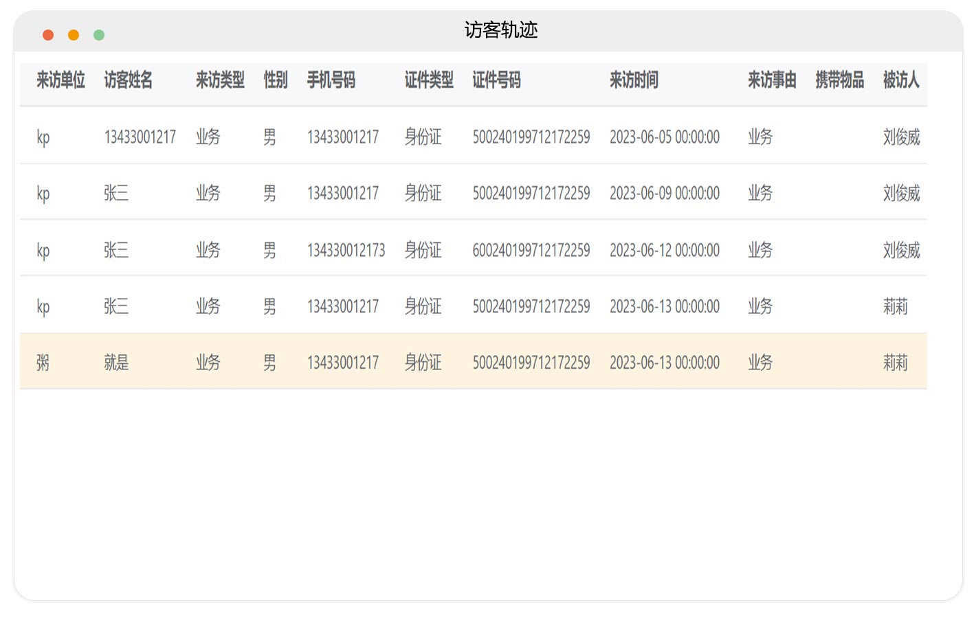 通行与追溯