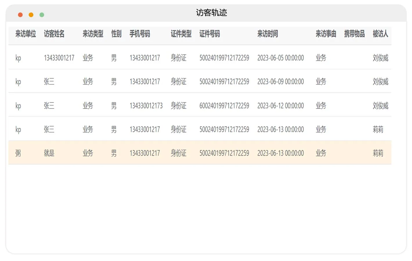 通行与追溯