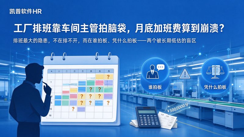 工厂排班靠车间主管“拍脑袋“，月底加班费算到崩溃？